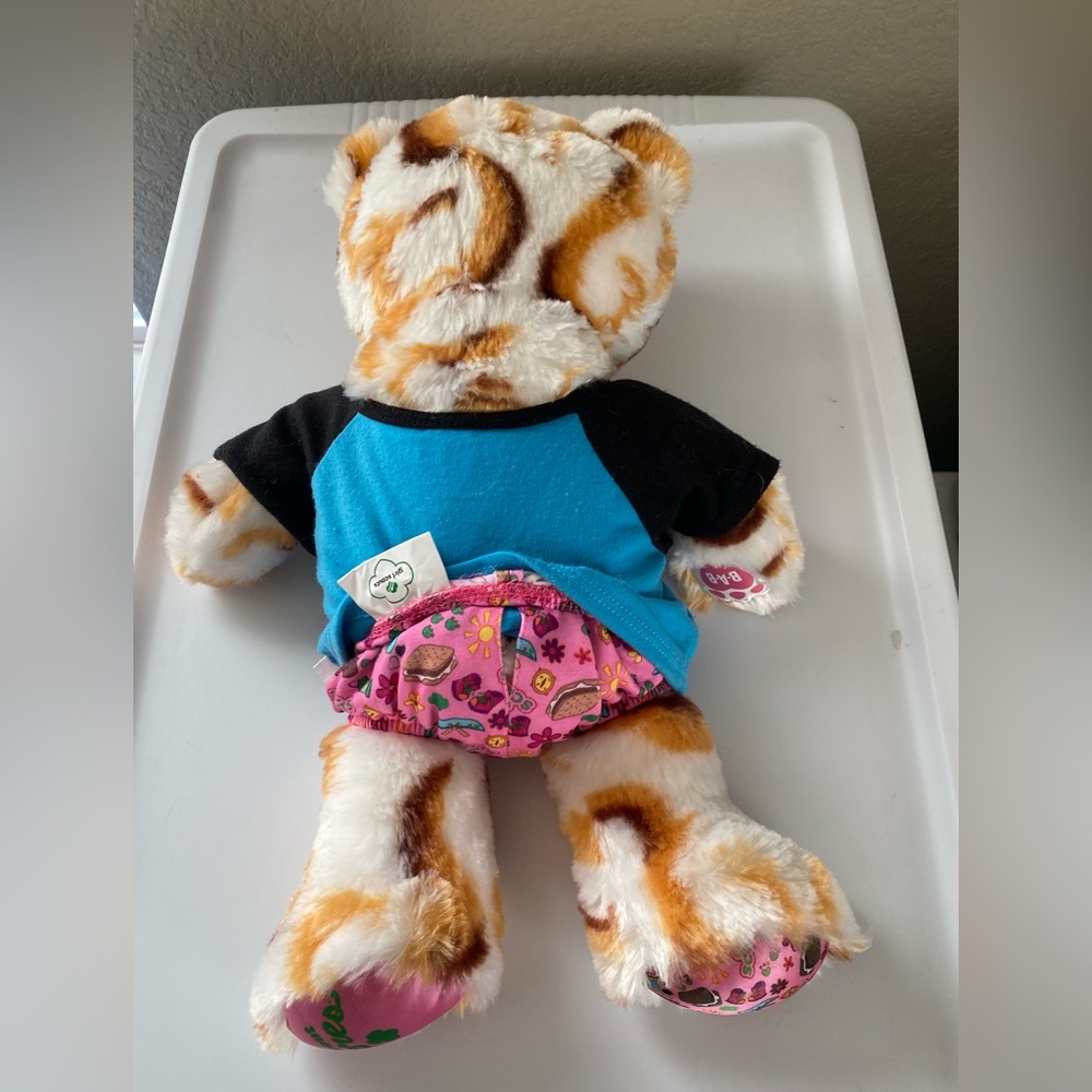 Build A Bear plush BAB Girl Scouts Smores Bear Caramel Swirl Smores With Outfit - Picture 5 of 7